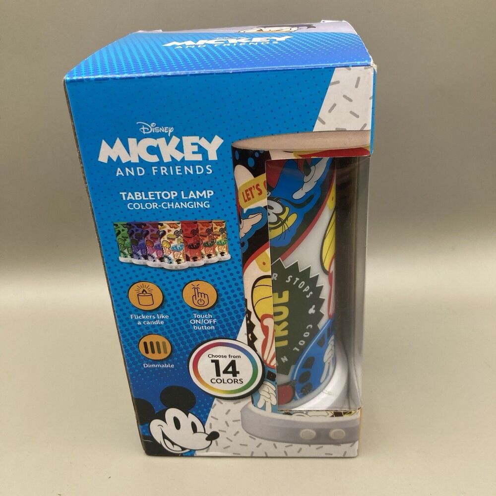 New! Disney Mickey Mouse & Friends Tabletop Lamp Color Changing USB Nightlight